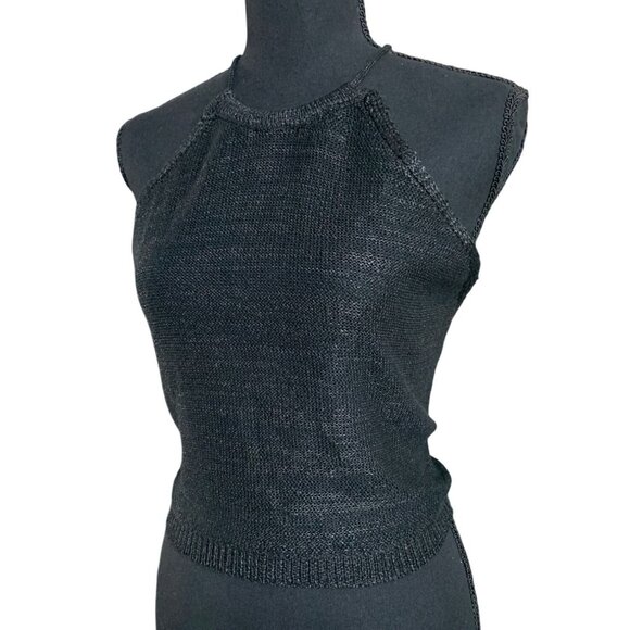 Wild Fable Junior Black Knit Halter Top With Crisscross Back Straps Size Small - Picture 10 of 11